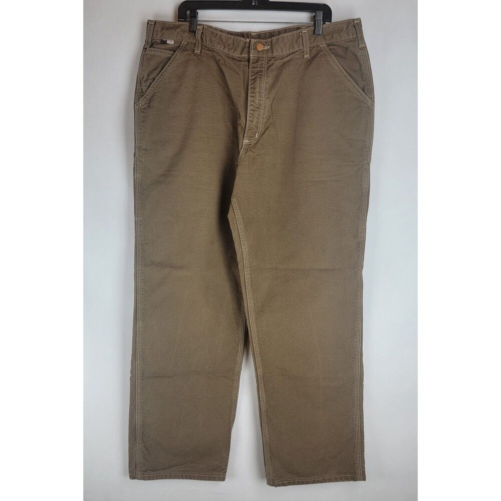 Carhartt Mens Size 40x32 Brown Cat2 Fire Resistant Original Fit Heavy Duty Pants